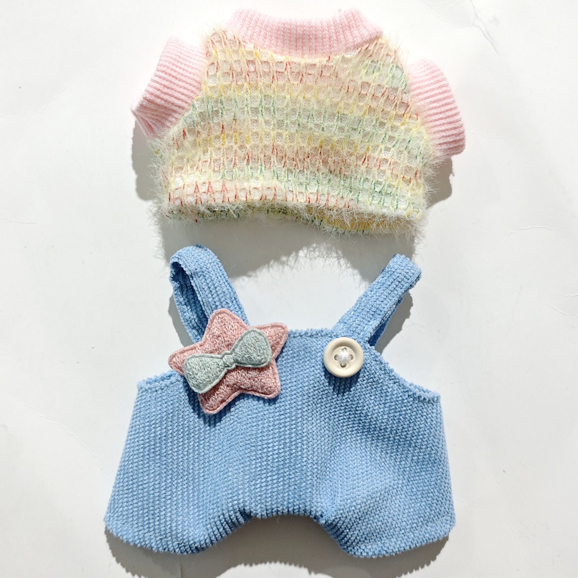 For Labubu'S Clothes Striped sweater outfit Match with hat pendant Can match according to your preferences Labubu Accessories