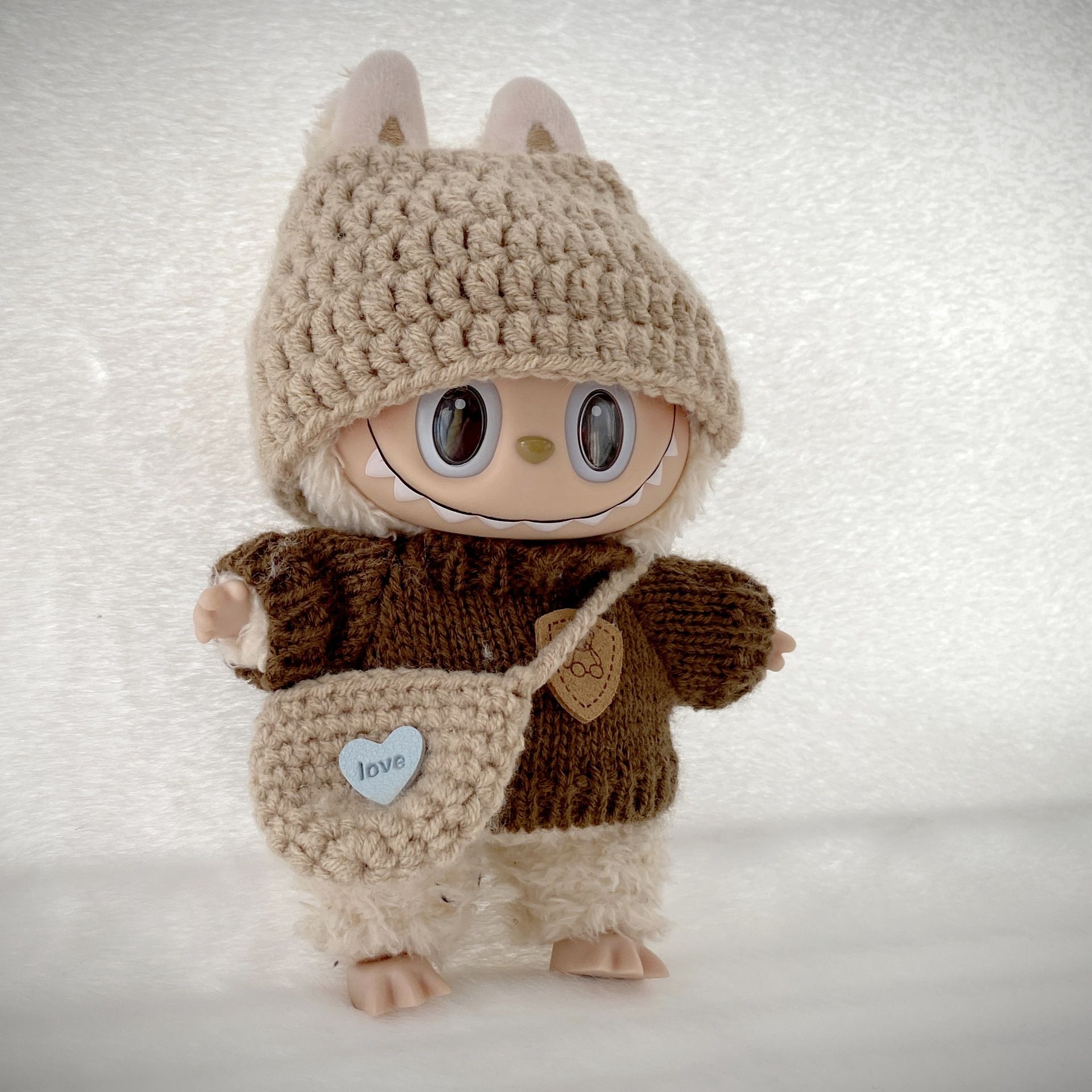 For Labubu'S Clothes Striped sweater outfit Match with hat pendant Can match according to your preferences Labubu Accessories