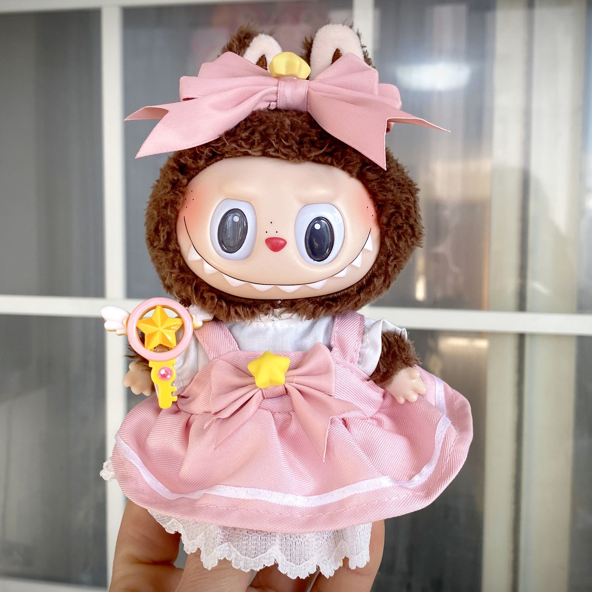 For Labubu'S Clothes Striped sweater outfit Match with hat pendant Can match according to your preferences Labubu Accessories