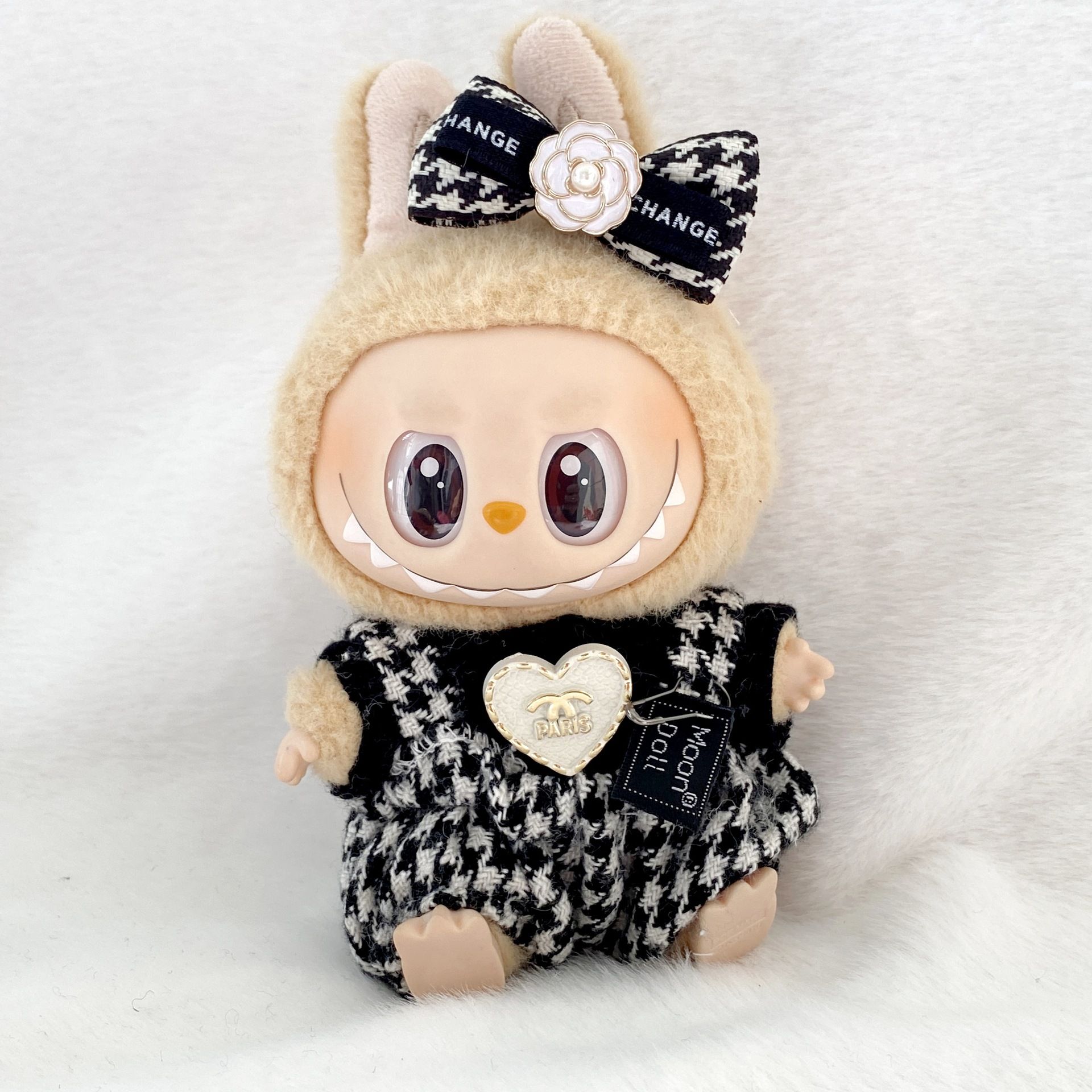For Labubu'S Clothes Striped sweater outfit Match with hat pendant Can match according to your preferences Labubu Accessories