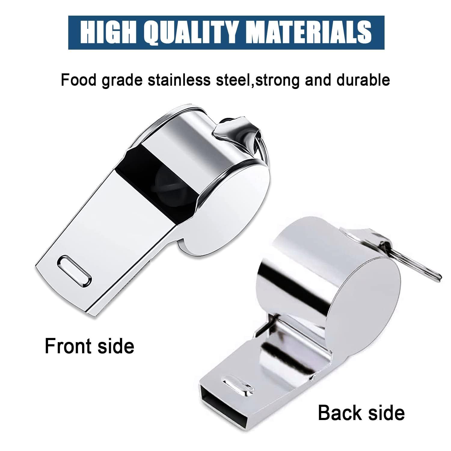 Stainless Steel Sports Whistles Sturdy and Food-grade Material Wide Applications Whistles Suitable for Coaches Polices Officials