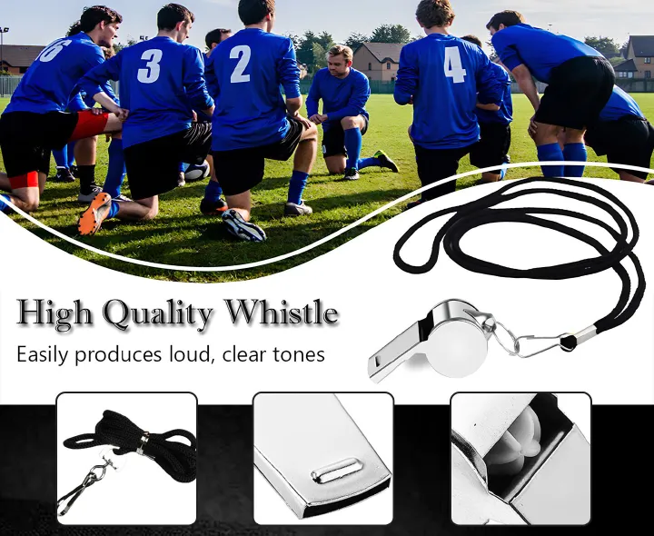 Stainless Steel Sports Whistles Sturdy and Food-grade Material Wide Applications Whistles Suitable for Coaches Polices Officials