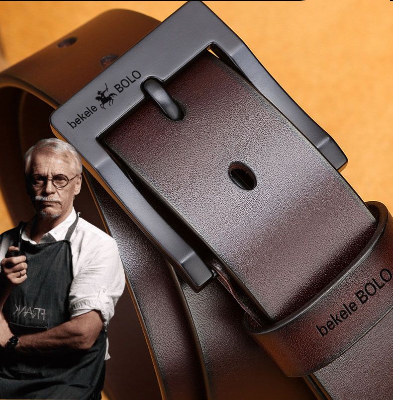 Genuine Leather Men's Belt Fashion Alloy Belts Buckle Luxury Brand Jeans Belts for Men Business Belt Female Belt