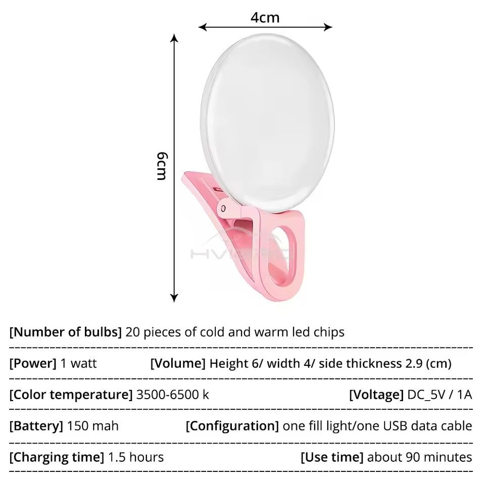 Mini Clip Mobile Phone Fill Night Light Warm White Flashlight Night Reading Light Three-block Camera Lens Selfie Artifact Beauty