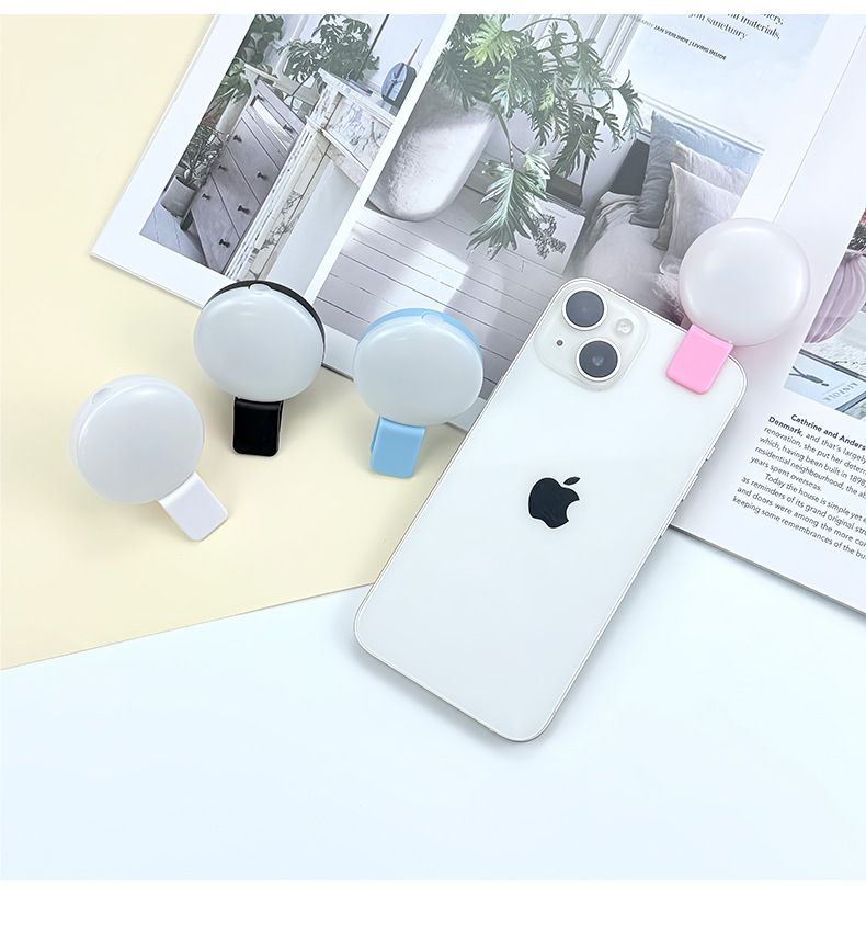 Mini Clip Mobile Phone Fill Night Light Warm White Flashlight Night Reading Light Three-block Camera Lens Selfie Artifact Beauty