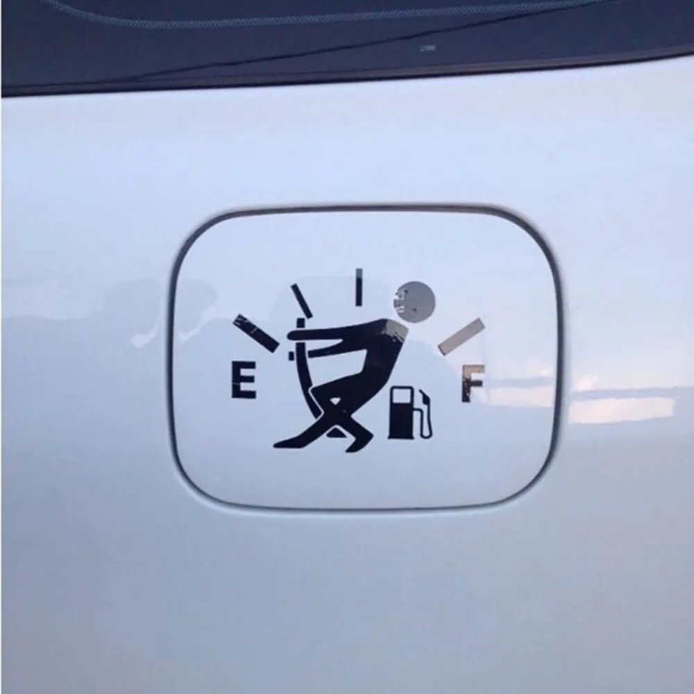 1PCS Car Pull Fuel Tank Stickers Funny Car Waterproof Stickers Pull Fuel Consumption Decal for Car Exterior Accessorie