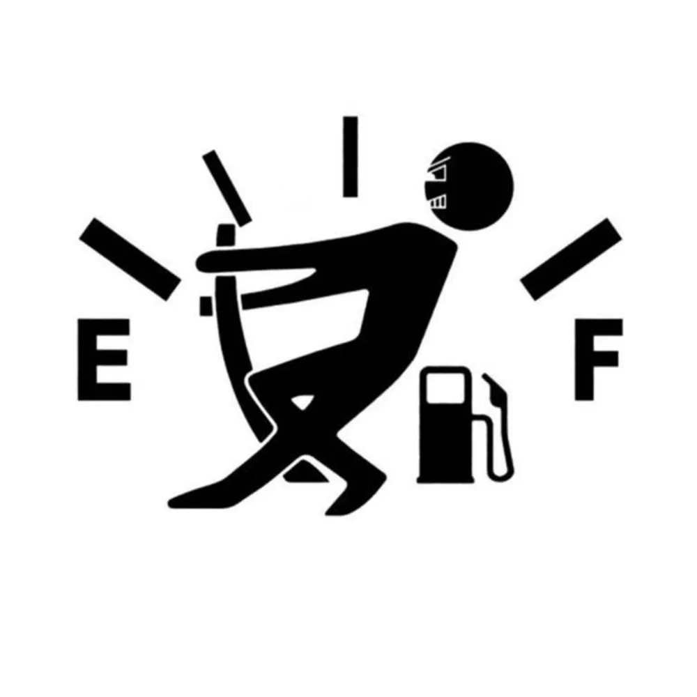 1PCS Car Pull Fuel Tank Stickers Funny Car Waterproof Stickers Pull Fuel Consumption Decal for Car Exterior Accessorie