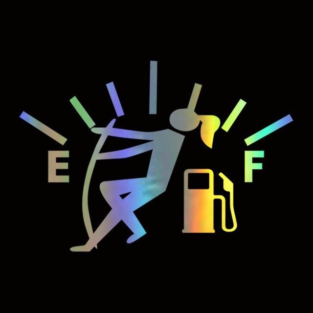 1PCS Car Pull Fuel Tank Stickers Funny Car Waterproof Stickers Pull Fuel Consumption Decal for Car Exterior Accessorie