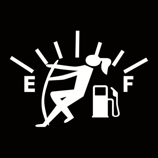 1PCS Car Pull Fuel Tank Stickers Funny Car Waterproof Stickers Pull Fuel Consumption Decal for Car Exterior Accessorie
