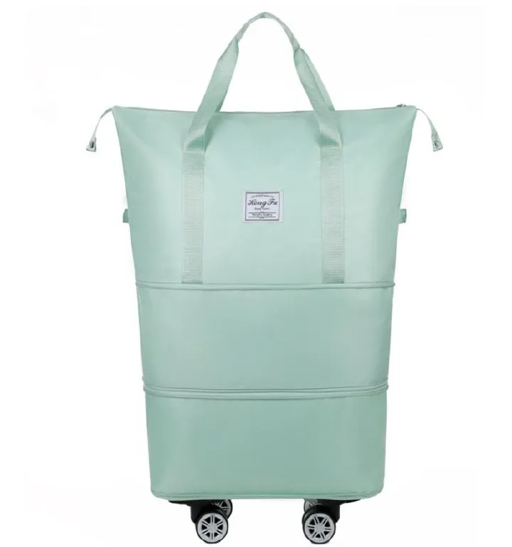 Large Capacity Waterproof Travel Bag with Universal Wheels for Business Trips And Maternity Storage Separate Wet And Dry Expansi,3-Size Silent Wheel Foldable Travel Bag,