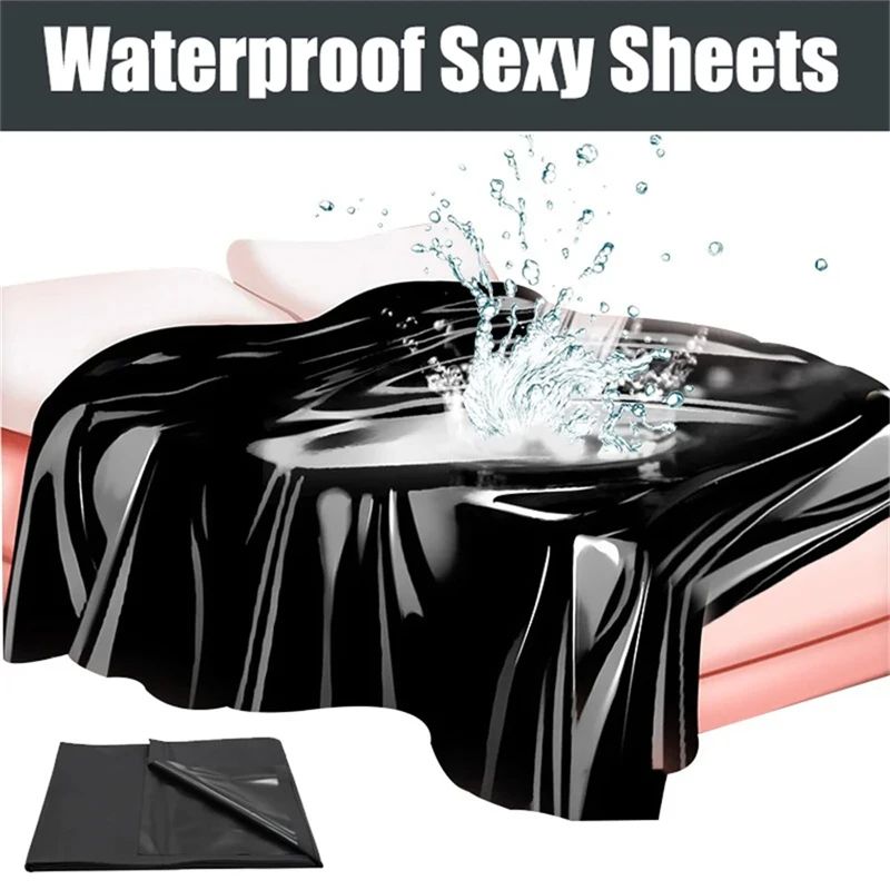 1 PCS Leather Waterproof Bedding Pvc Vinyl Couple Cushion Mat Bed Sheet Allergy Relief Bed Cover Sheets For Adult Couples Play SPA