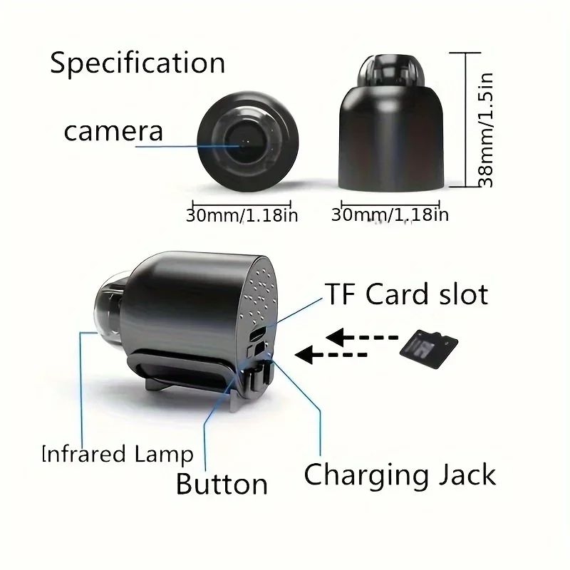 Audio Video Wireless Security Surveillance Camera 1080P HD Mini Camera Wifi IP Smart Home Indoor Night Vision AI Human Camcorder