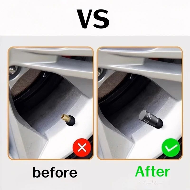 4Pcs Car Tire Valve Stems Cap Knurling Style Tire Valve Cap Aluminum Tire Wheel Stem Air Valve Cap car Universal accessories