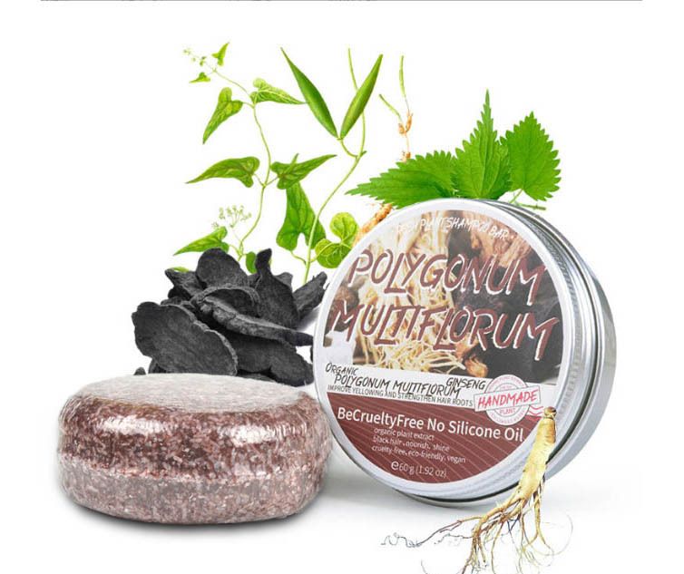 White hair killer, polygonum multiflorum shampoo soap,Grey Reverse Shampoo Bar Polygonum Multiflorum Essence Hair Darkening Shampoo Anti White Hair