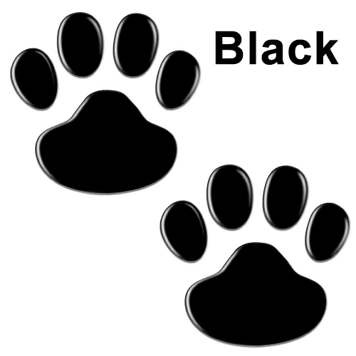 4 pcs Car Stickers and Decals Paw 3D Animal Dog Cat Bear Foot Prints Footprint Decal Car Sticker Silver Red Black Golden
