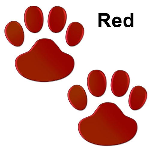4 pcs Car Stickers and Decals Paw 3D Animal Dog Cat Bear Foot Prints Footprint Decal Car Sticker Silver Red Black Golden