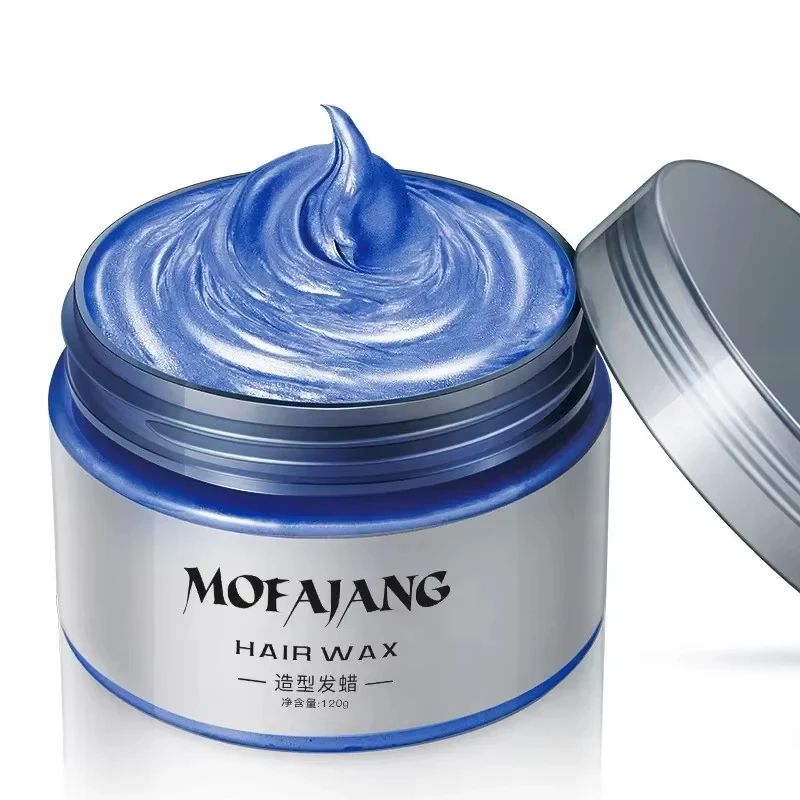 9 Colors Hair Wax Styling Conditioning Oil Mofajang Color Hair Wax Styling Pomade Silver Grandma Grey Disposable Natural Hair Strong Gel Cream Hair Dye for Women Men 120g