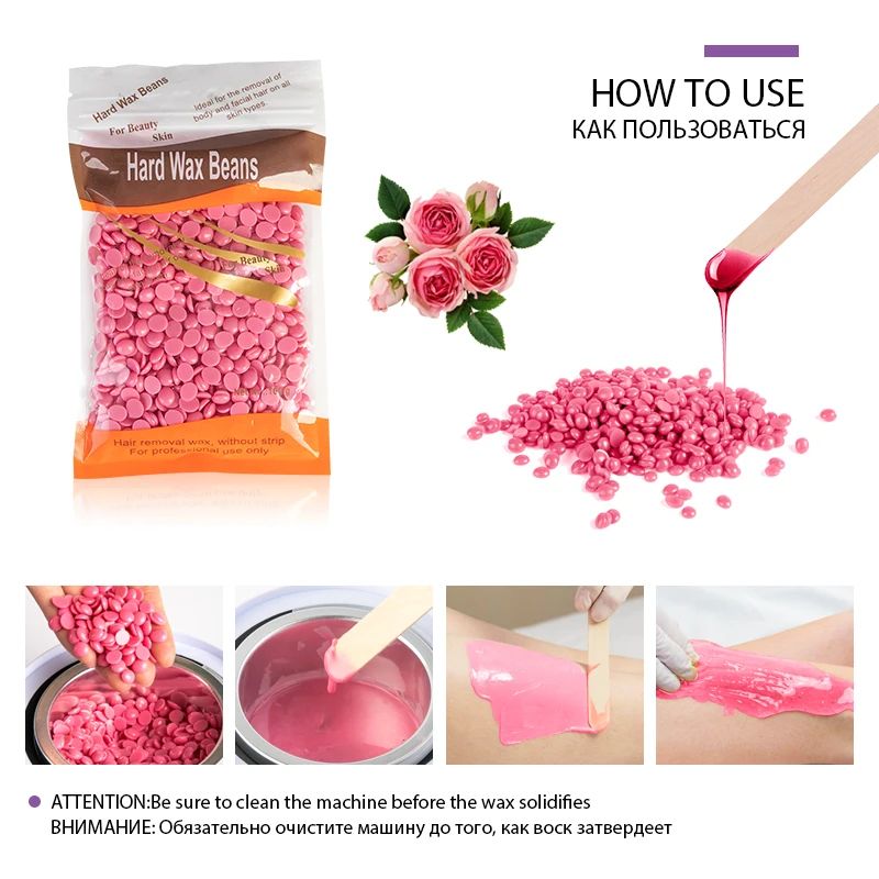 100g Hot Wax Hair Removal Depilatory Waxing Wax Beads for Wax Heater Painless for Body Hairs Removal Beans