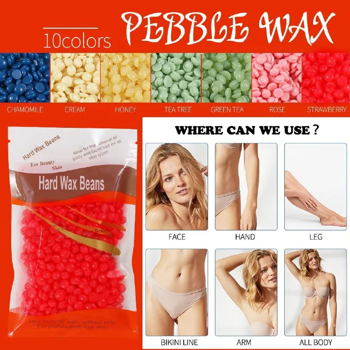 100g Hot Wax Hair Removal Depilatory Waxing Wax Beads for Wax Heater Painless for Body Hairs Removal Beans