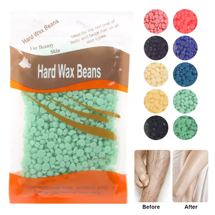 100g Hot Wax Hair Removal Depilatory Waxing Wax Beads for Wax Heater Painless for Body Hairs Removal Beans