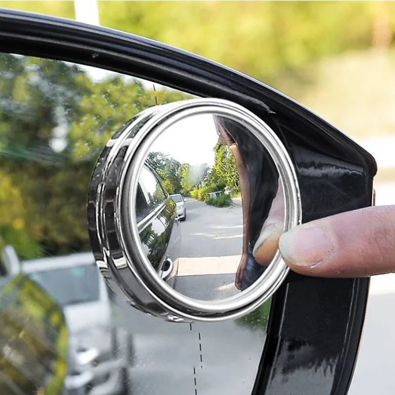 2Pcs 360 Degree Adjustable Blind Spot Mirror Car Auxiliary Rearview Convex Mirror Round Frame Wide Angle Mirrors for Car Reverse