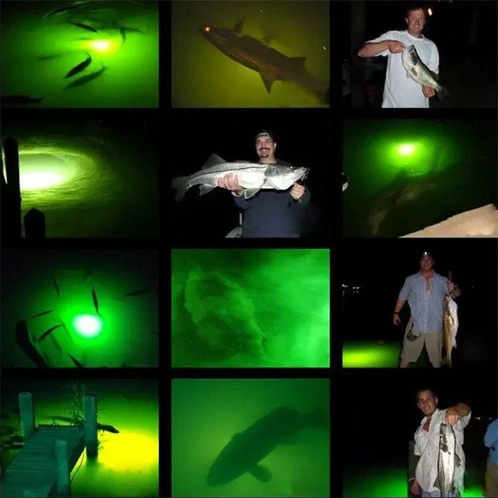 Underwater Fishing Night Light Outdoor Fishing Light 12V   13W Fish Catching Lamp 108LED Night Fishing Lure Delivery Without Battery