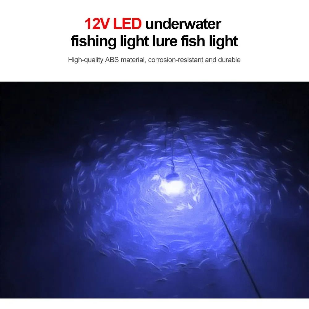 underwater fishing light,12V LED Fishing Trap Light 100W IP68 Lure Fish Finder Lamp 108 Leds 2835SMD Attracts Prawns Squid Krill 4 Colors LED Pool Lights
