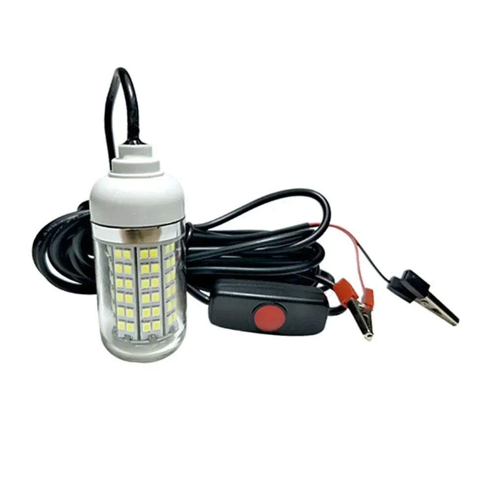 underwater fishing light,12V LED Fishing Trap Light 100W IP68 Lure Fish Finder Lamp 108 Leds 2835SMD Attracts Prawns Squid Krill 4 Colors LED Pool Lights