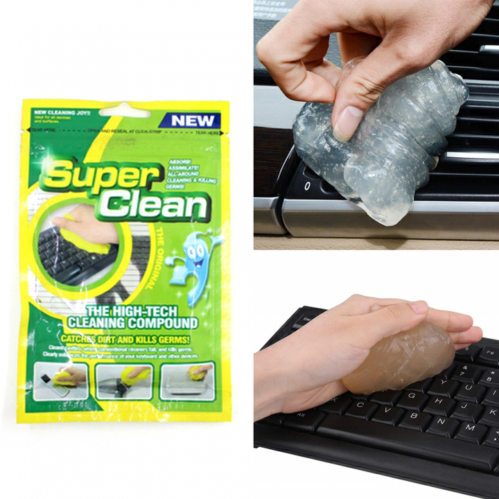 Keyboard Cleaner Universal Cleaning Gel Dust Cleaner Tool Clean Putty,Car Wash Interior Car Cleaning Gel Slime Machine Auto Vent Magic Dust Remover Glue Computer Keyboard Dirt Cleaner Supplies
