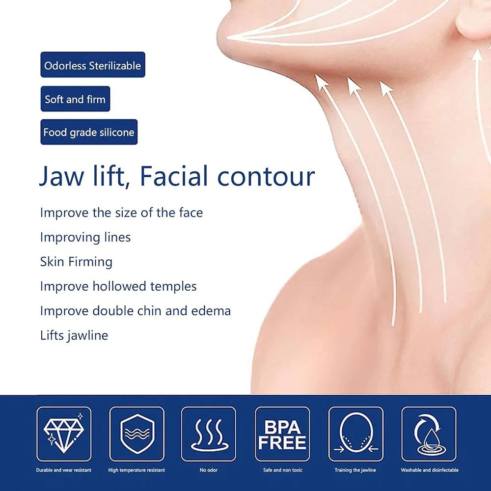 1/2 pcs  Jawline Exerciser Ball,Jaw Exerciser for Men Women Facial Jaw Exerciser Gym Fitness Ball Muscle Training Neck Face Slimming Mouth Jawliner