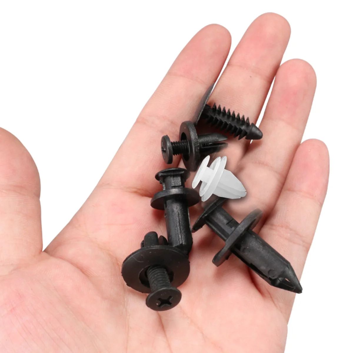 100pcs Auto Fastener Clip Mixed Car Body Push Retainer Pin Rivet Bumper Door Trim Panel Fastener Kit Car Clips