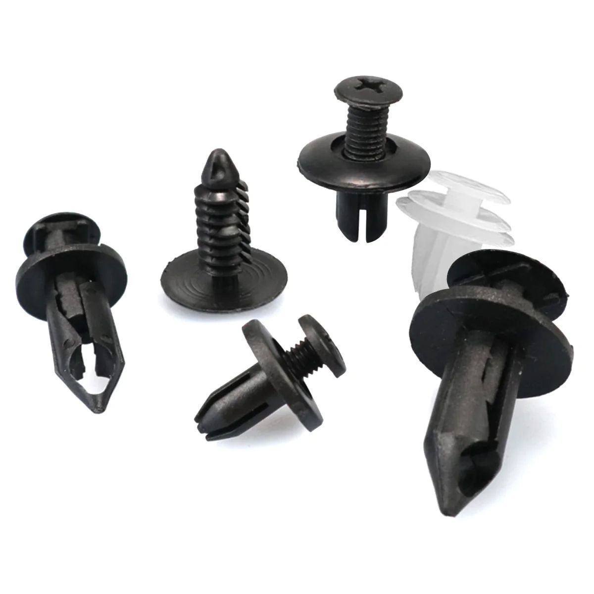 100pcs Auto Fastener Clip Mixed Car Body Push Retainer Pin Rivet Bumper Door Trim Panel Fastener Kit Car Clips