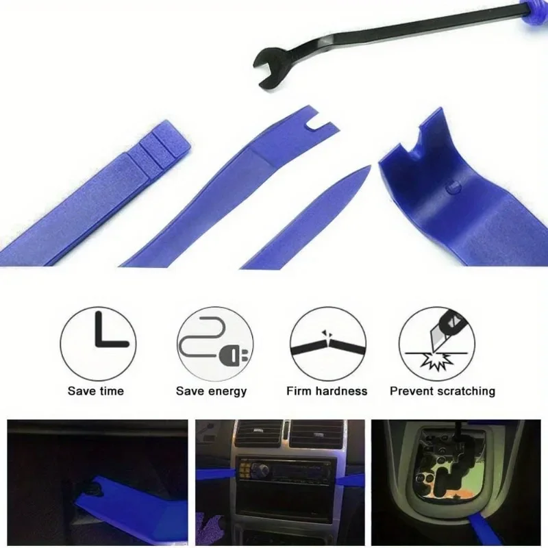 Auto Door Clip Panel Trim Removal Tools Kits ,5-Piece Auto Panel Removal Tool Kit Multifunctional Car Interior Audio Modification Disassembly Tools