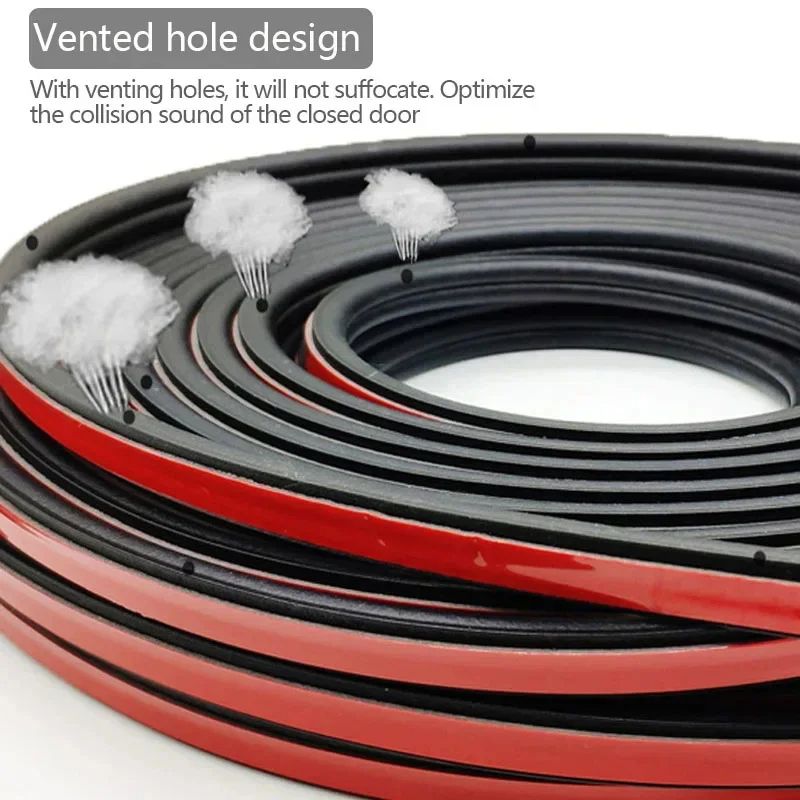 Car Door Hood Trunk Edge Sound Insulation Rubber Seal Strips ,Car Door Seal Strip Rubber Double Layer Sealing Protector Weatherstrip Waterproof for Car Door Glass Window Door Hood Trunk
