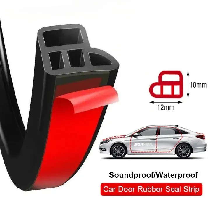 Car Door Hood Trunk Edge Sound Insulation Rubber Seal Strips ,Car Door Seal Strip Rubber Double Layer Sealing Protector Weatherstrip Waterproof for Car Door Glass Window Door Hood Trunk