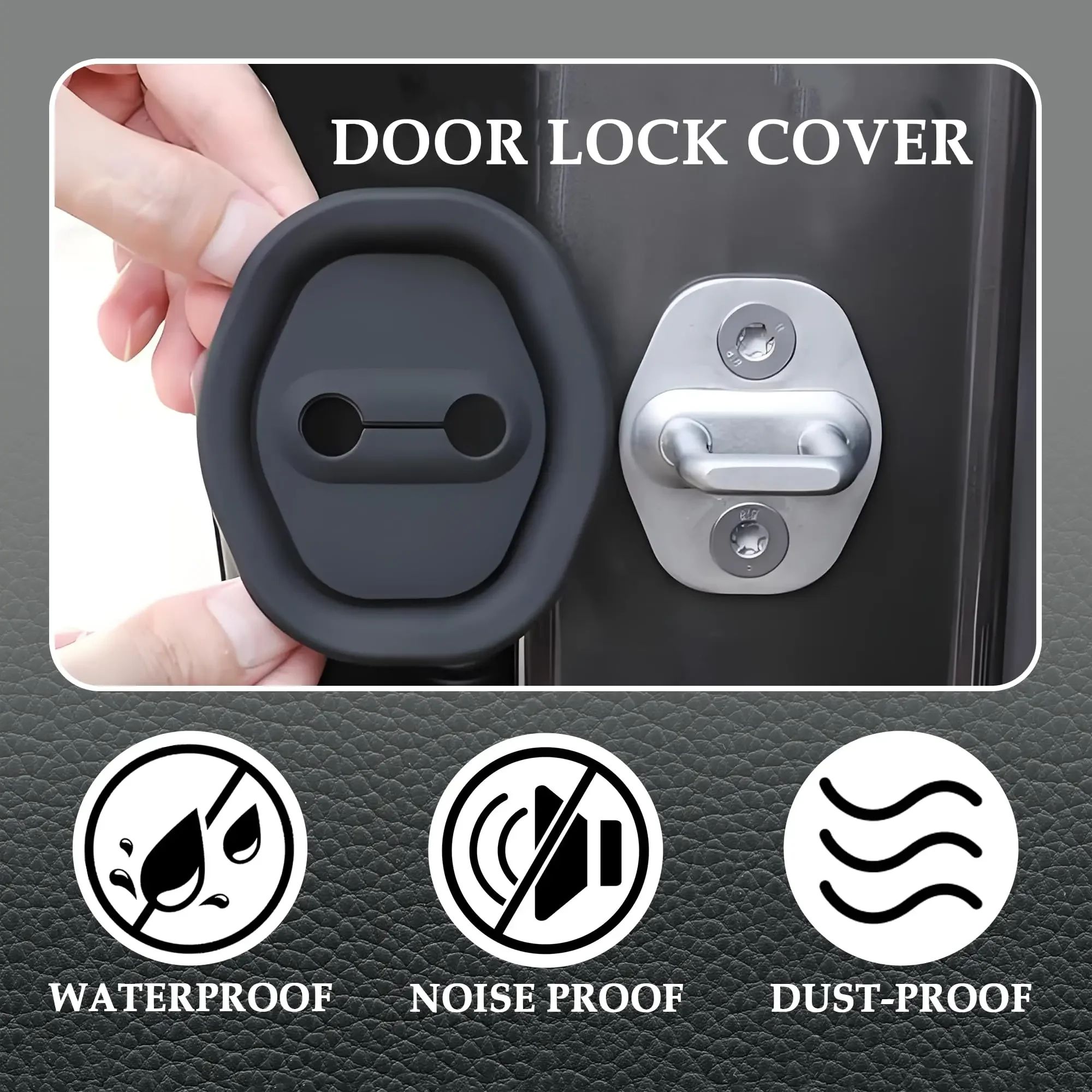4PCS door shock absorption cushion pad,Upgrade Car Door Closing Shockproof Silicone Cushion Mute Shock Absorber Protective Covers Car Door Latch Accessories