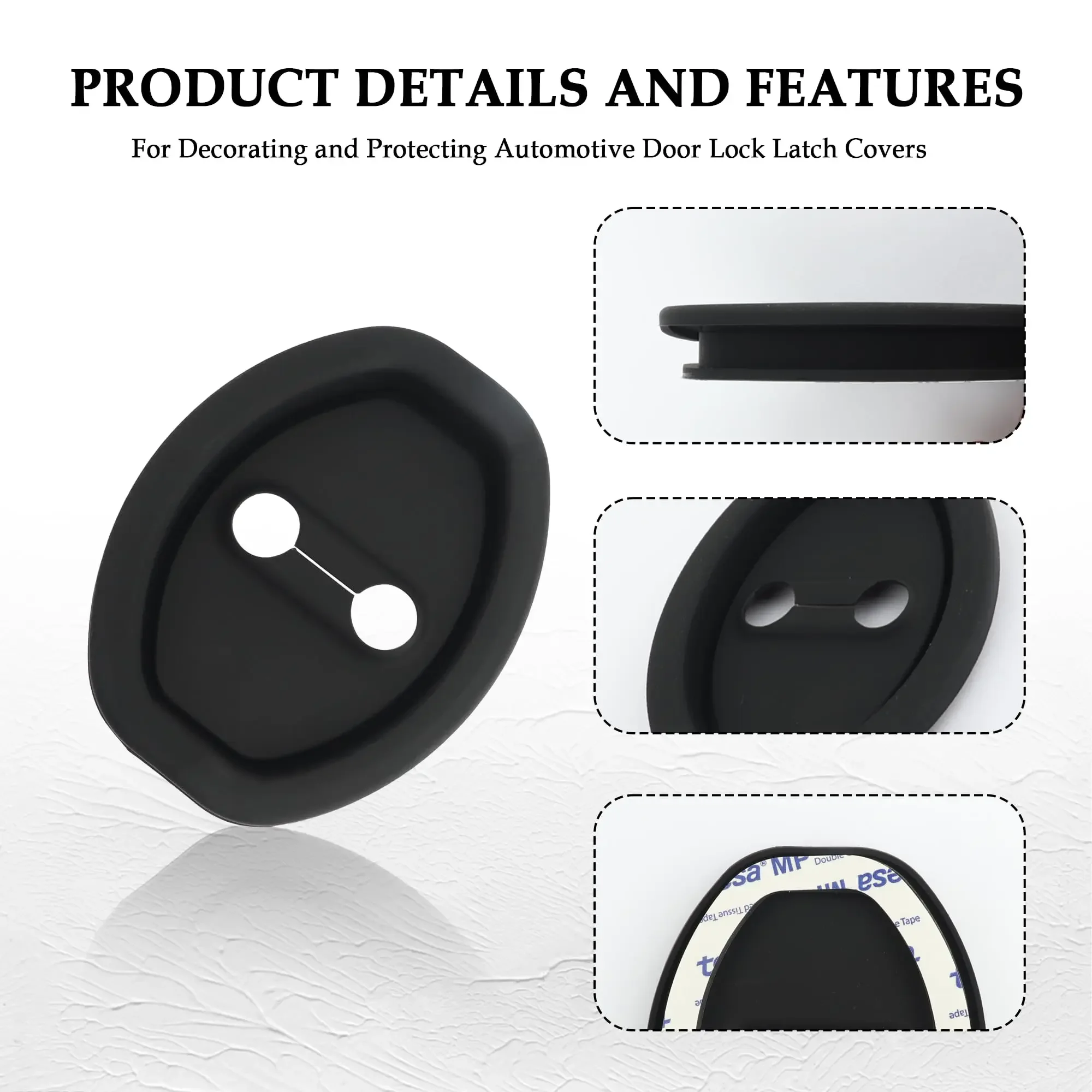 4PCS door shock absorption cushion pad,Upgrade Car Door Closing Shockproof Silicone Cushion Mute Shock Absorber Protective Covers Car Door Latch Accessories