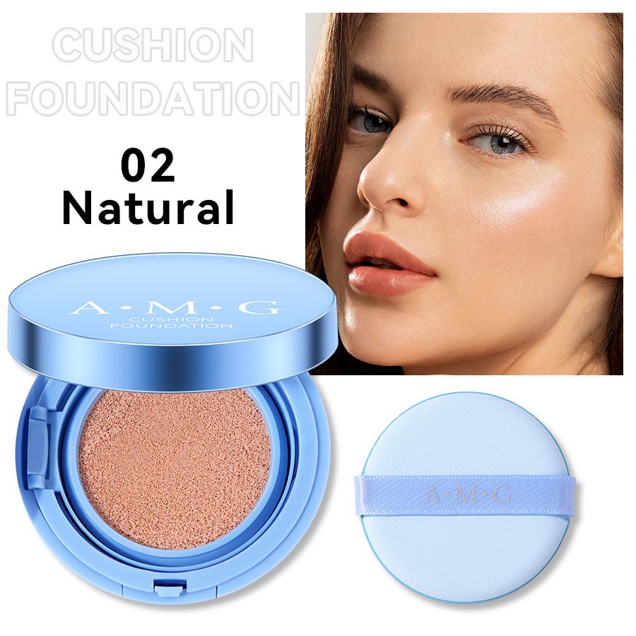 AMG Air Cushion BB Cream ,3 Color Air Cushion BB Cream with Mirror Highlighting Air Cushion Puff Box Plastic Waterproof Foundation Make-up BB Cream