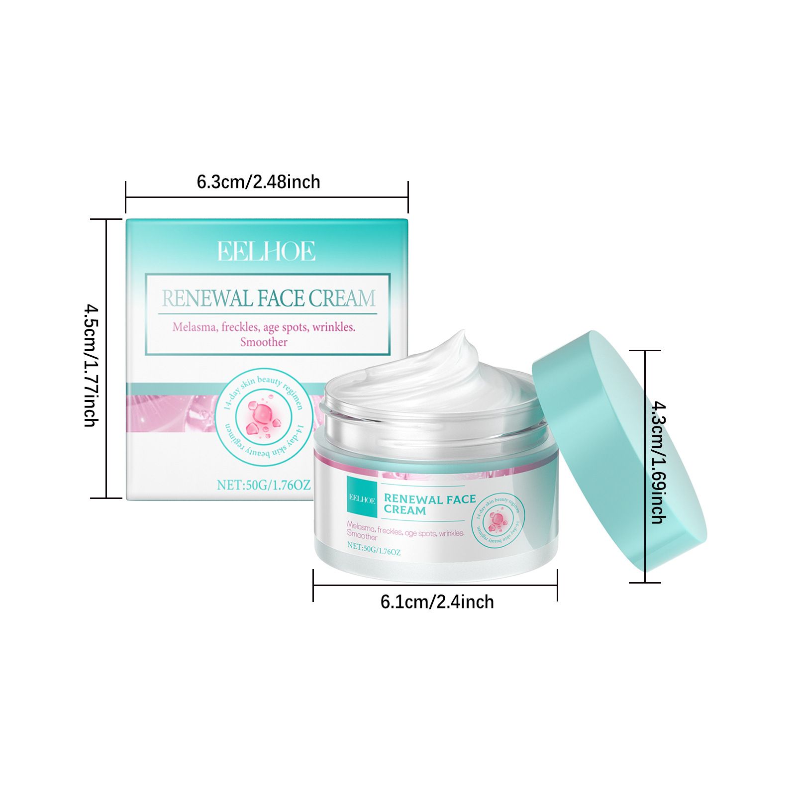 Trending Bestseller Renewal Face Cream ,Eelhoe Radiant Nourishing Face Cream Firms Refines Moisturizes Brightens Smoothes Deep Hydration Skin Barrier Protect Skin Cream