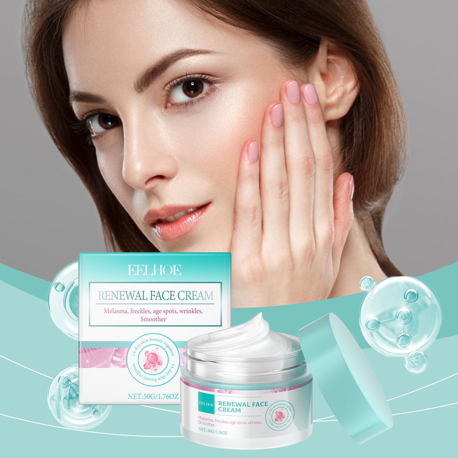 Trending Bestseller Renewal Face Cream ,Eelhoe Radiant Nourishing Face Cream Firms Refines Moisturizes Brightens Smoothes Deep Hydration Skin Barrier Protect Skin Cream
