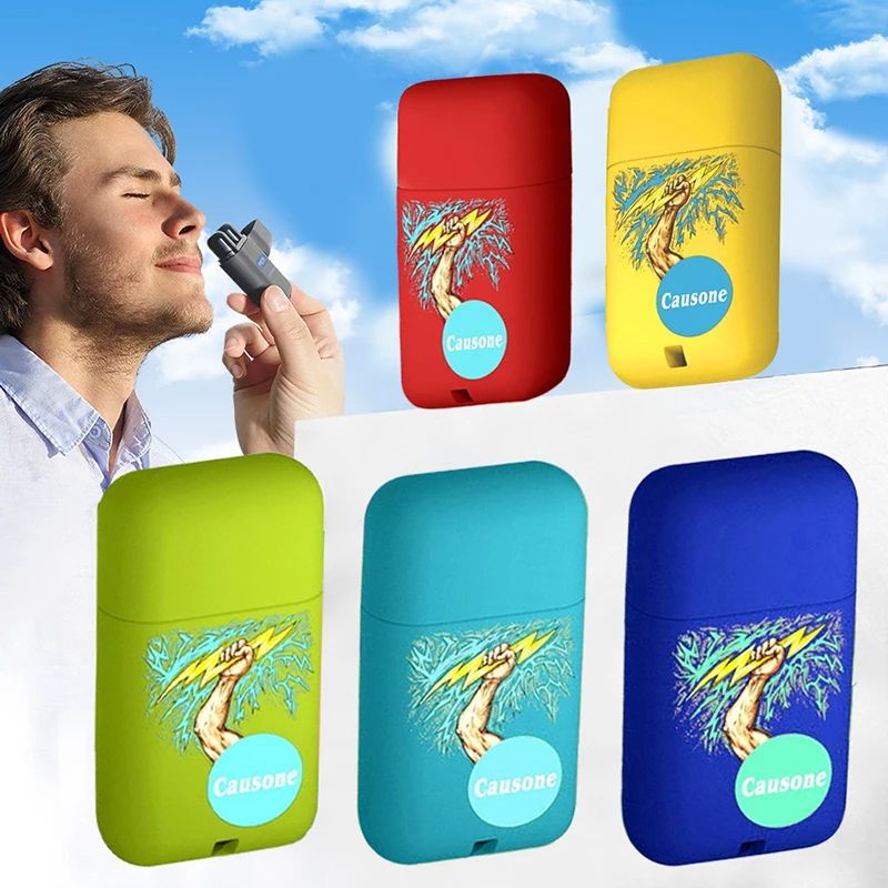 Double Hole Energizing Energy Bar Aromatherapy Nasal Inhaler,Nasal Inhaler with Essential Oil Two Hole Nasal Stick Energy Bar 4 Flavors For Tension Stress Relief Energy Boost K1C1