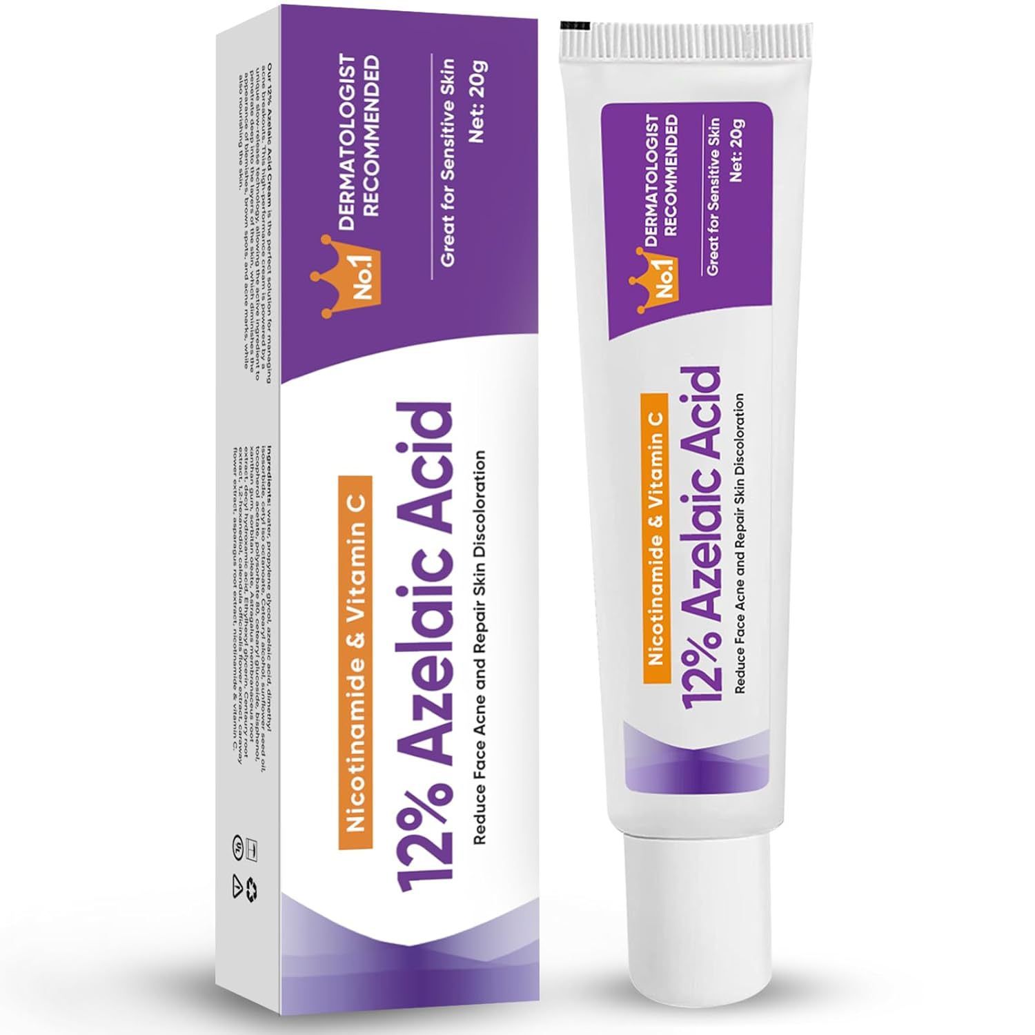 Azelaic Acid 12% Serum Azelaic Acid Cream Nicotinamide Serum Smooth Skin Azelaic Acid 12% Serum Cream Facial Redness