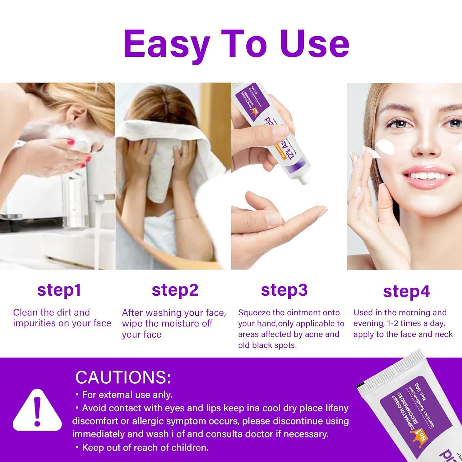 Azelaic Acid 12% Serum Azelaic Acid Cream Nicotinamide Serum Smooth Skin Azelaic Acid 12% Serum Cream Facial Redness
