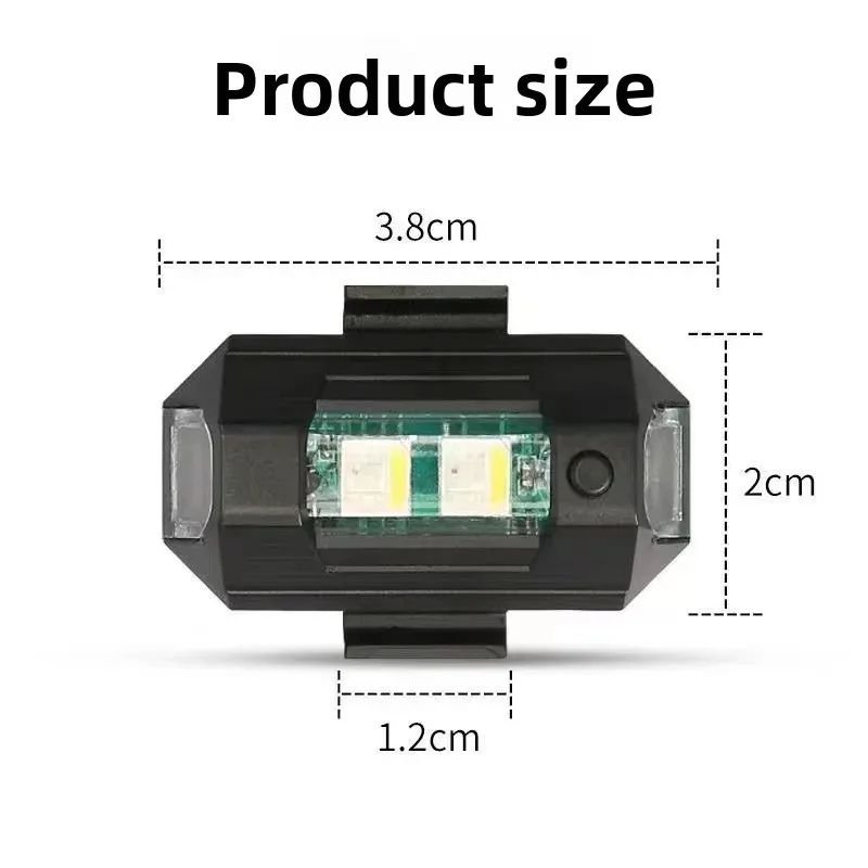 LED Emergency Strobe Lights Kit, 7 Colors Aircraft Pilot Light, Hazard Warning Safty Flashing Signal Light, 6 Modes for Vehicles