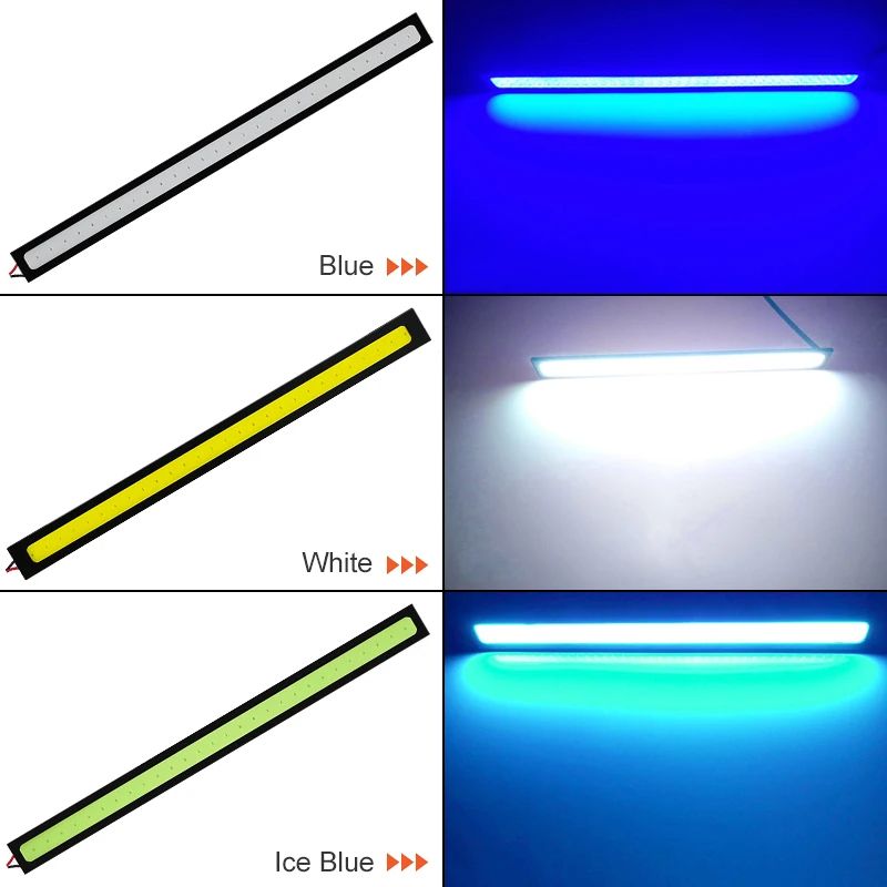 2*COB LED light Bar Lamp External Lights Auto Waterproof Car Styling Daytime Driving Fog Lights Vehicle Running Light Car Parts