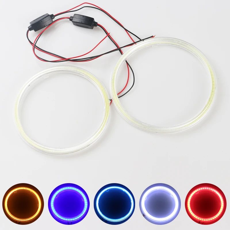 COB LED Headlight Angel Eyes Bulb Halo Ring Lamp Car Daytime Running Light DRL Fog Light DC 12V Styling Light Decorative Lights