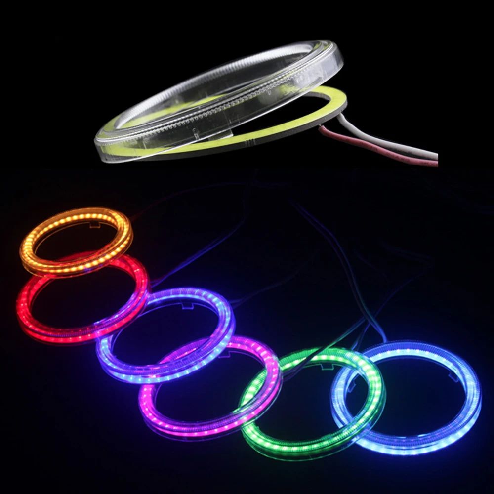 COB LED Headlight Angel Eyes Bulb Halo Ring Lamp Car Daytime Running Light DRL Fog Light DC 12V Styling Light Decorative Lights