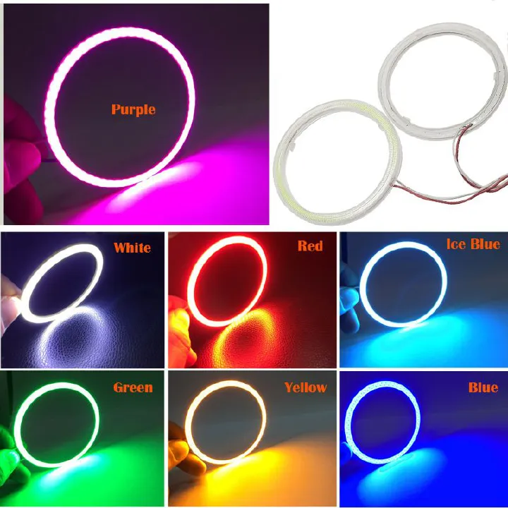 COB LED Headlight Angel Eyes Bulb Halo Ring Lamp Car Daytime Running Light DRL Fog Light DC 12V Styling Light Decorative Lights