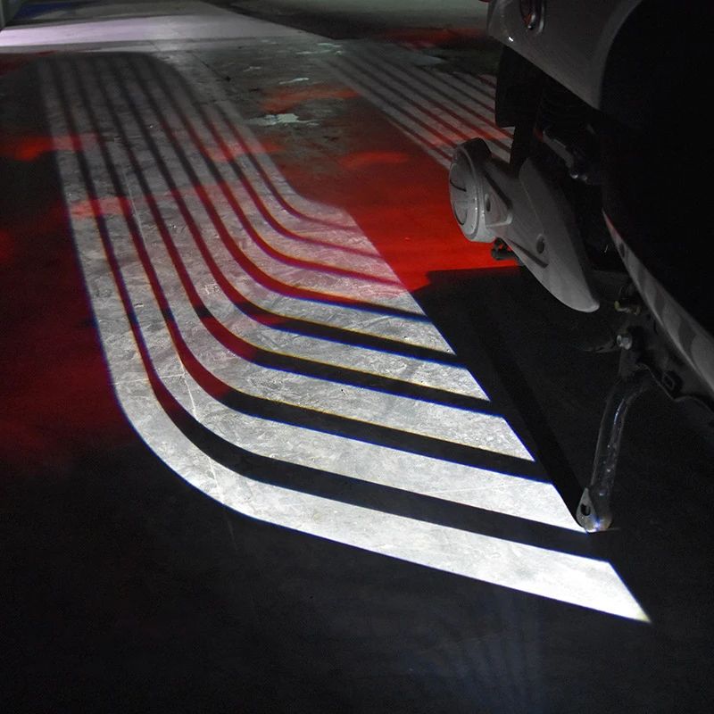 2PCS Car Angel Wings Welcome Light Motorcycle Angel Wings LED Welcome Lights 12-24V Atmosphere Lamp LED Car Door Warning Light