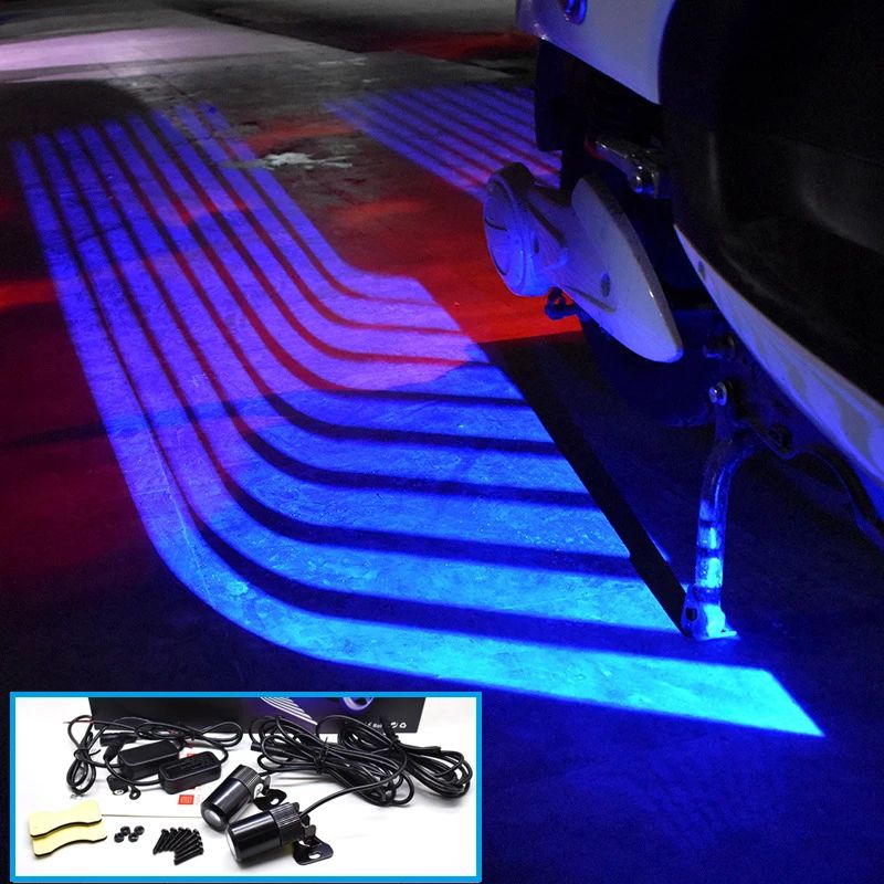 2PCS Car Angel Wings Welcome Light Motorcycle Angel Wings LED Welcome Lights 12-24V Atmosphere Lamp LED Car Door Warning Light